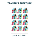 Printed DTF Sheets by Yards - Princess design 2