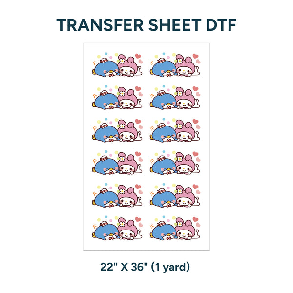 Printed DTF Sheets by Yards - Sanrio