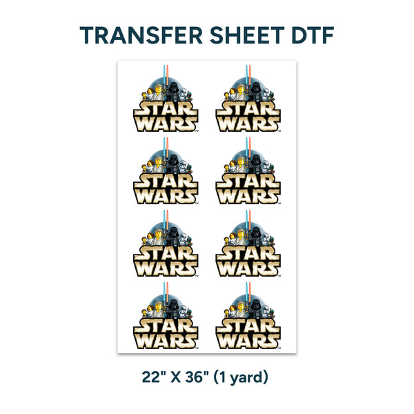 Printed DTF Sheets by Yards - Star Wars