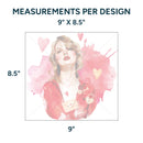 Printed DTF Sheets by Yards - Taylor Swift design 1