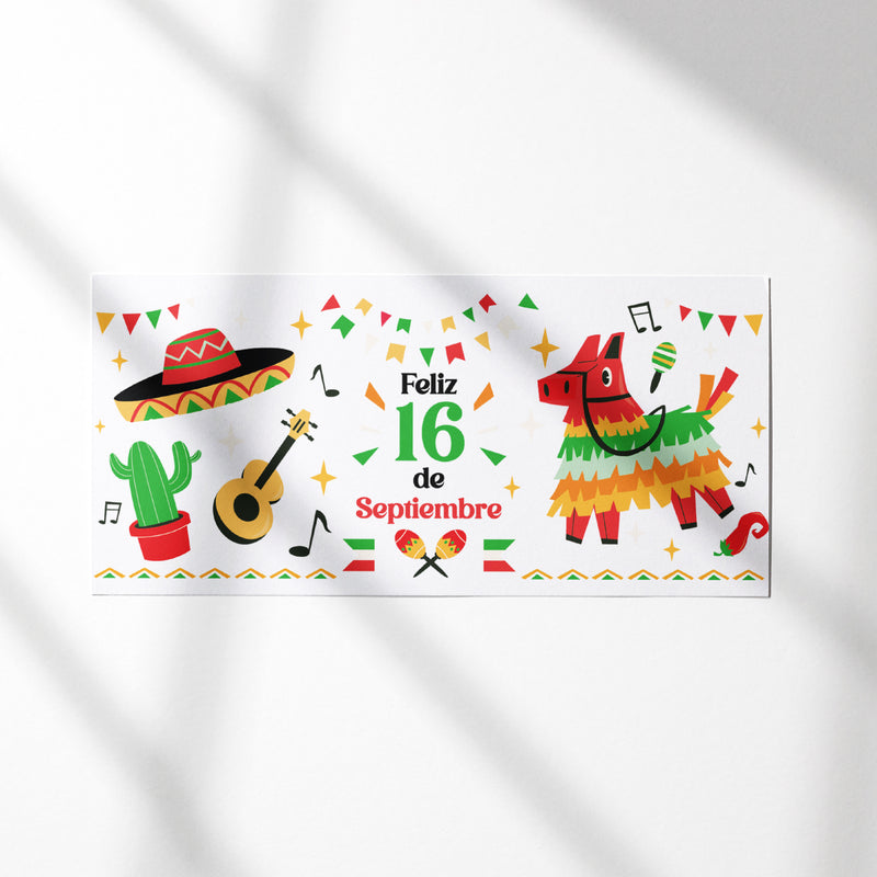 UV DTF WRAP LIBBEY CUP - Mexican Independence Day design 2