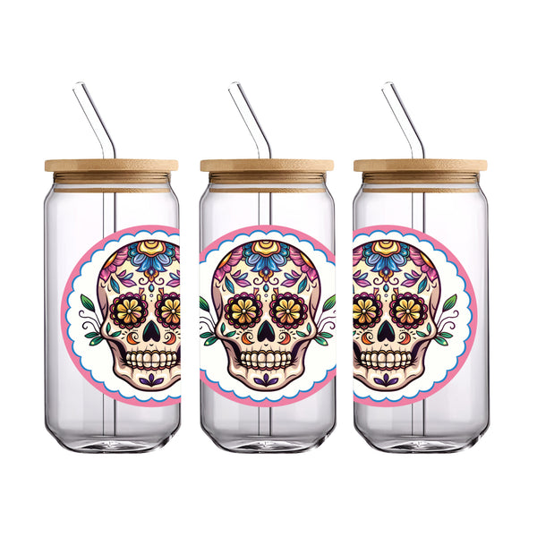 UV DTF WRAP LIBBEY CUP - Día de muertos diseño 3