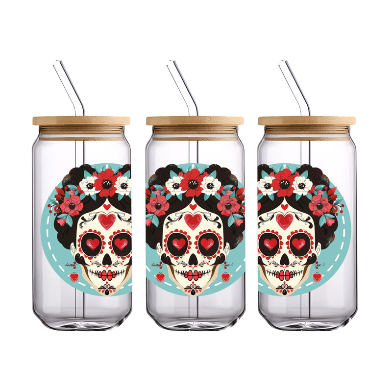 UV DTF WRAP LIBBEY CUP - Día de muertos diseño 2