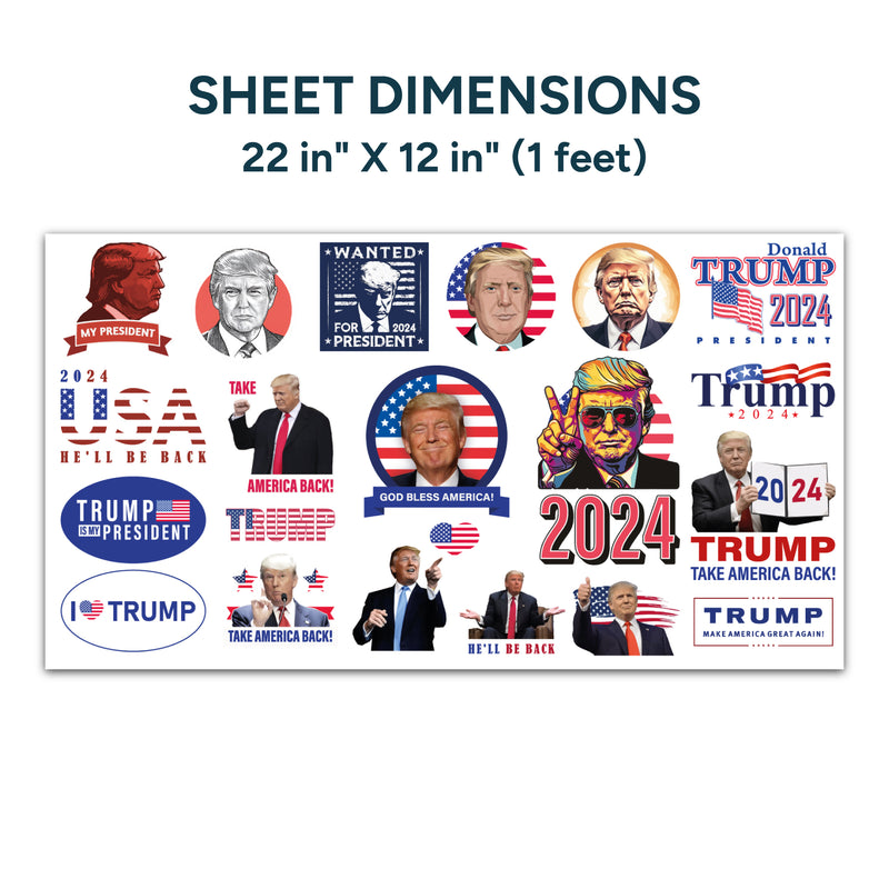 UV DTF Sticker Pack Donald Trump