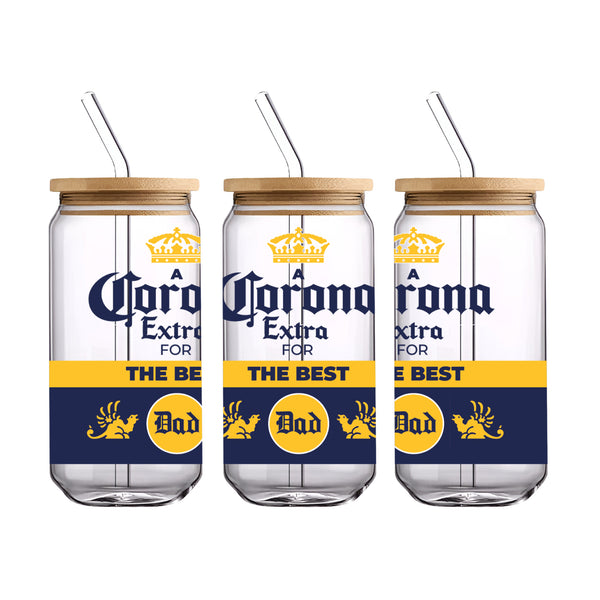 UV DTF WRAP LIBBEY CUP - Corona (The best dad)