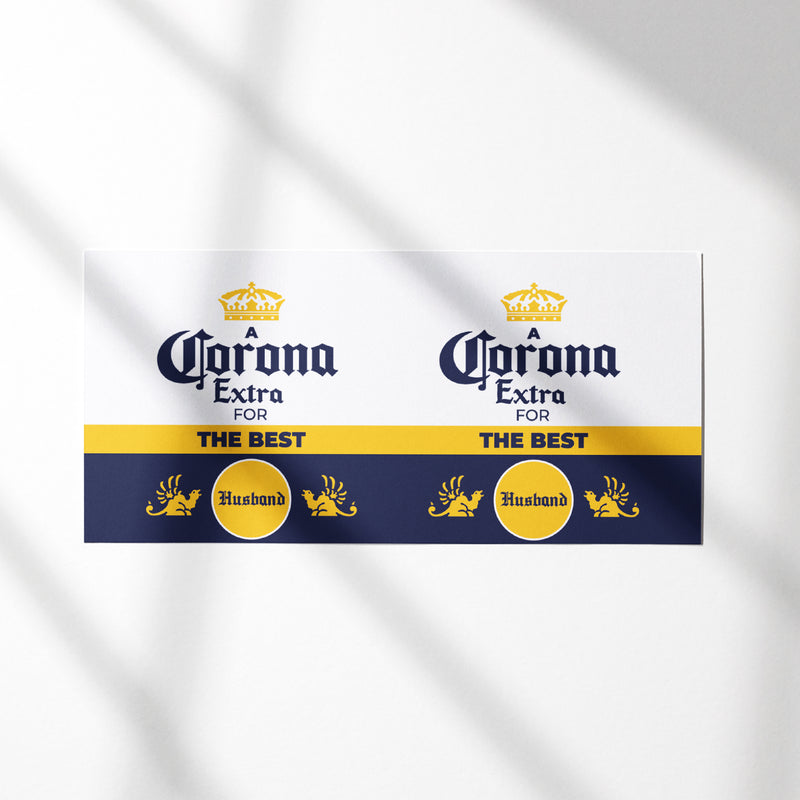 UV DTF WRAP LIBBEY CUP - Corona (The best husband)