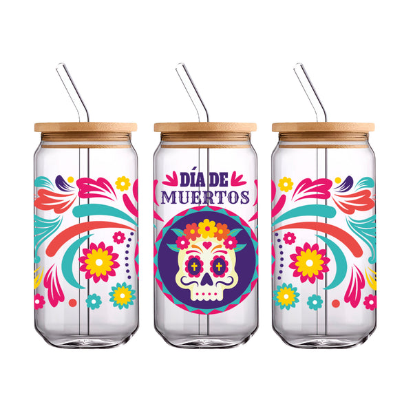 UV DTF WRAP LIBBEY CUP - Día de muertos diseño 4