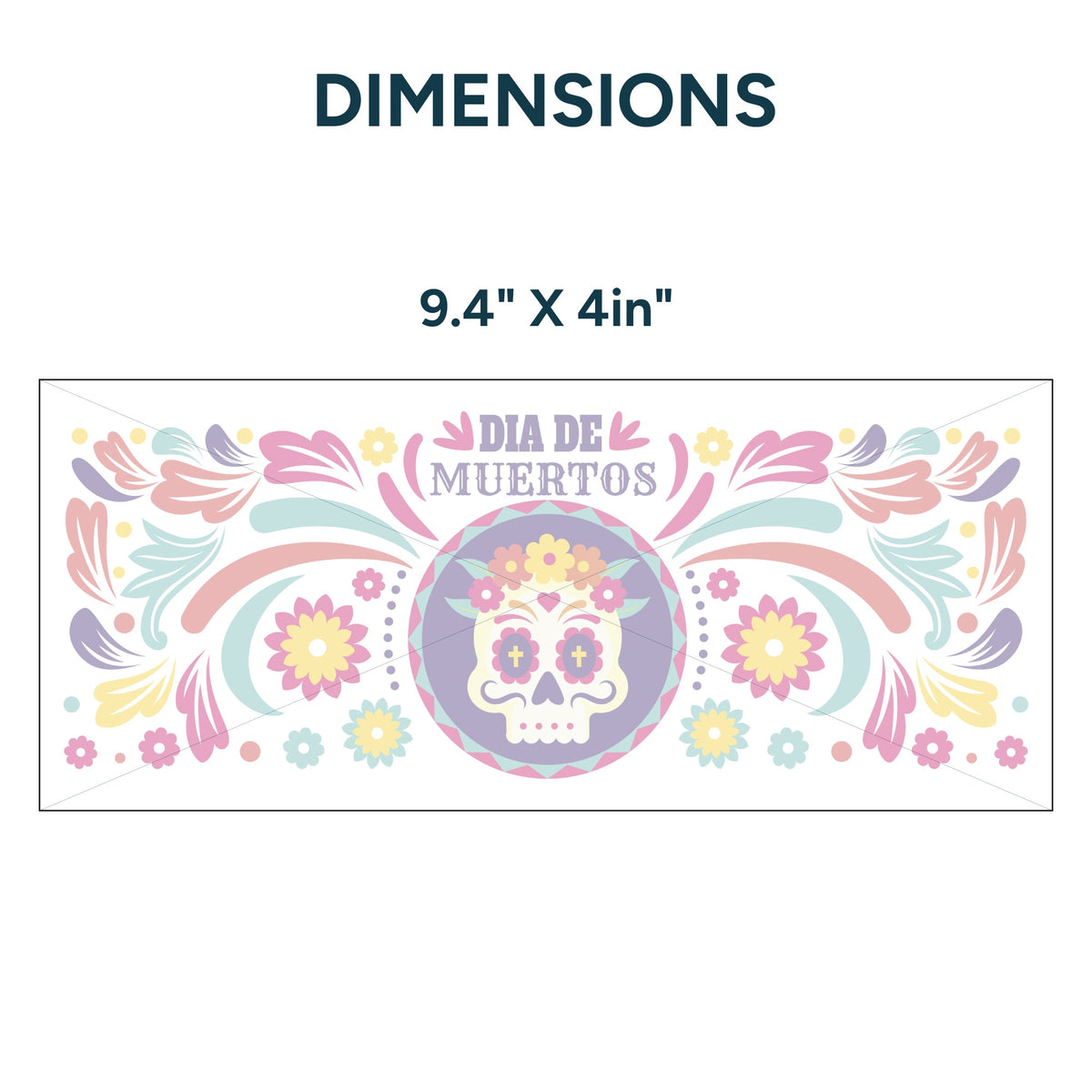 UV DTF WRAP LIBBEY CUP - Día de muertos diseño 4