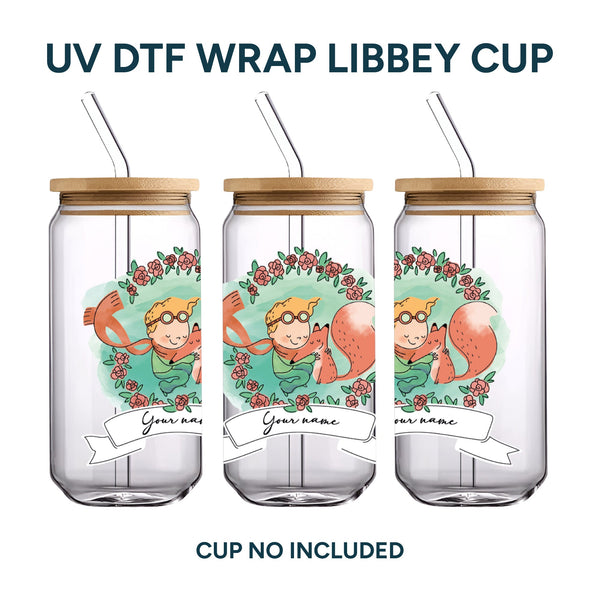 UV DTF WRAP LIBBEY CUP - El principito diseño 1