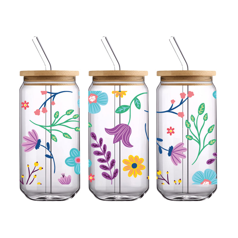 UV DTF WRAP LIBBEY CUP - Flowers