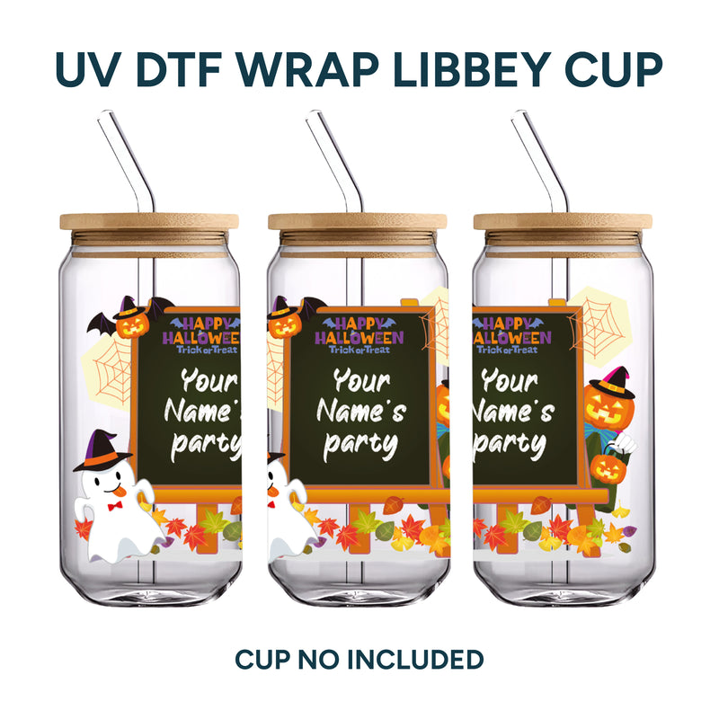 UV DTF WRAP LIBBEY CUP - Halloween diseño 10