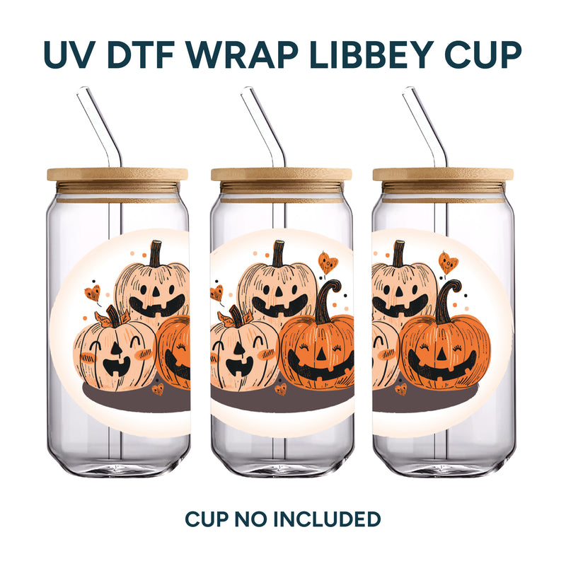 UV DTF WRAP LIBBEY CUP - Halloween diseño 2