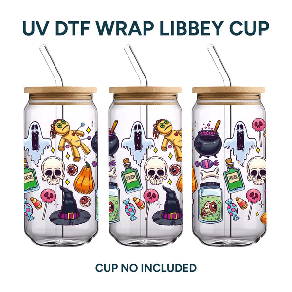UV DTF WRAP LIBBEY CUP - Halloween diseño 5