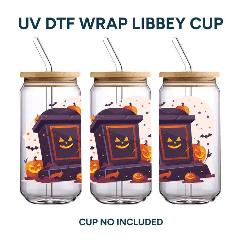 UV DTF WRAP LIBBEY CUP - Halloween diseño 8