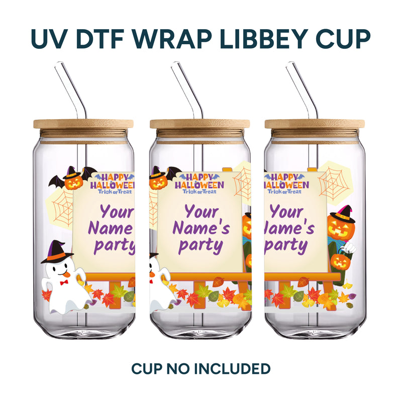 UV DTF WRAP LIBBEY CUP - Halloween diseño 9