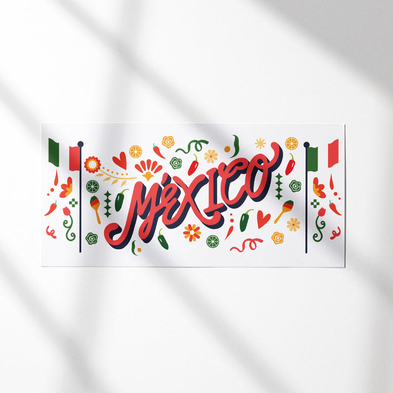 UV DTF WRAP LIBBEY CUP - Mexican Independence Day design 1