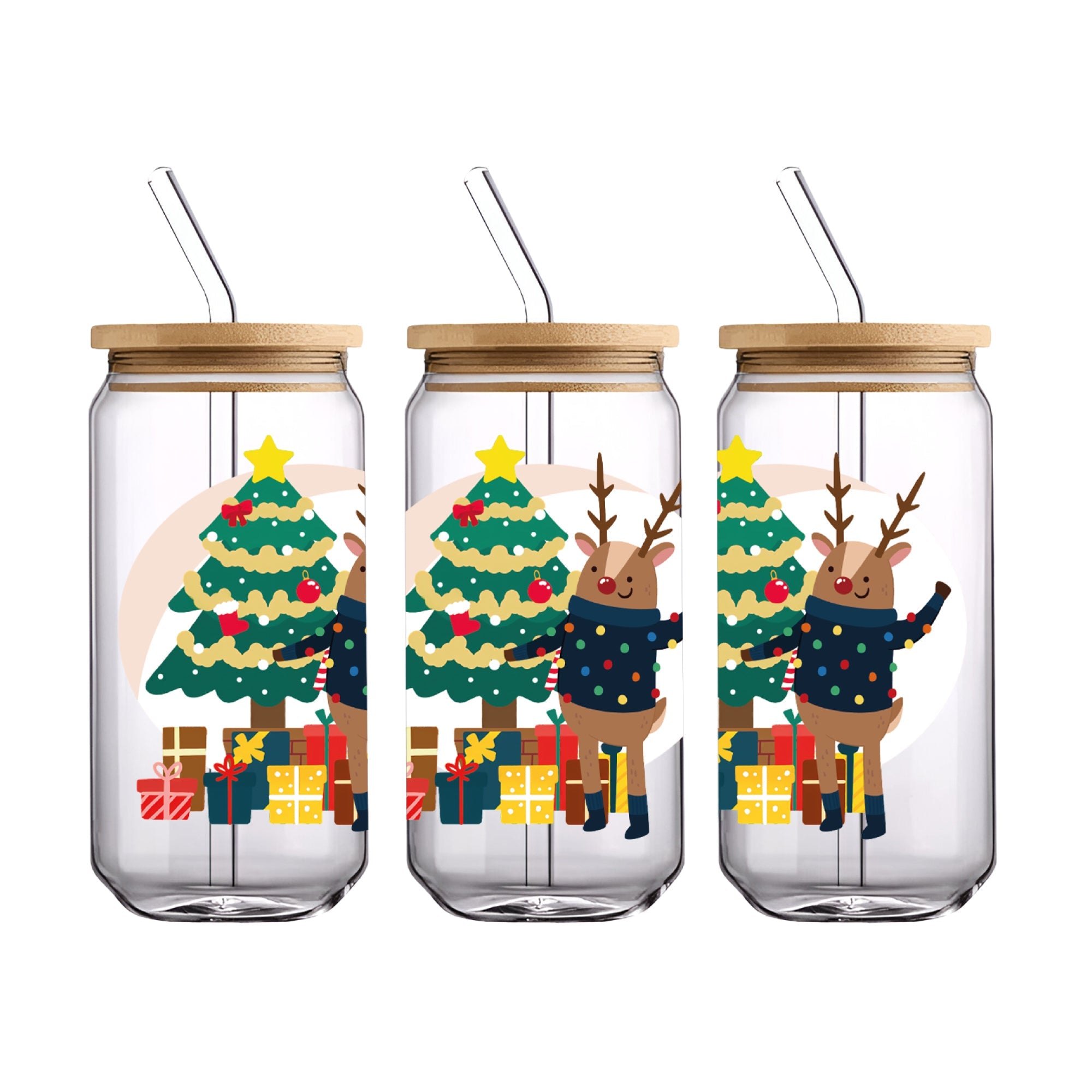 UV DTF WRAP LIBBEY CUP - Christmas design 4