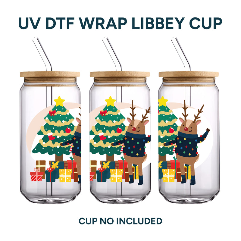 UV DTF WRAP LIBBEY CUP - Christmas design 4