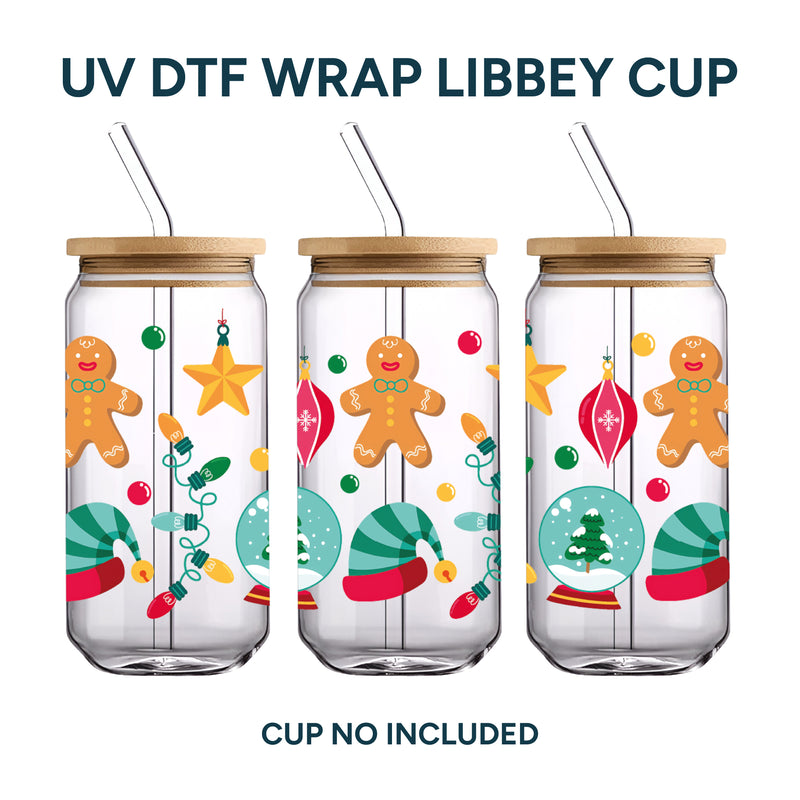 UV DTF WRAP LIBBEY CUP - Christmas design 6