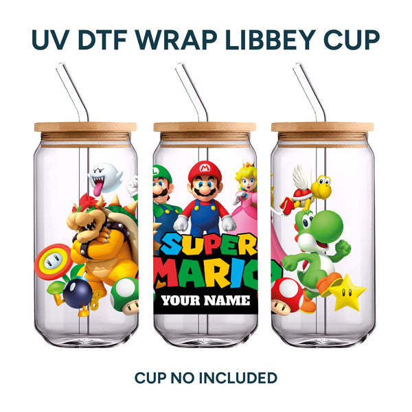 UV DTF WRAP LIBBEY CUP - Super Mario
