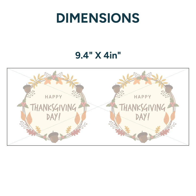 UV DTF WRAP LIBBEY CUP -  Thanksgiving design 2