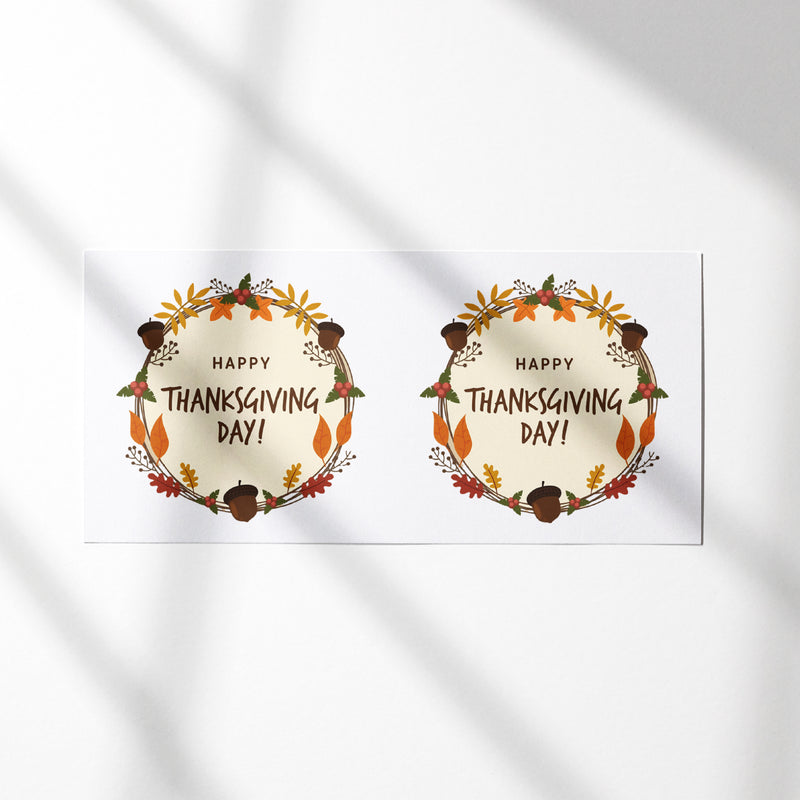 UV DTF WRAP LIBBEY CUP -  Thanksgiving design 2