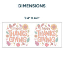 UV DTF WRAP LIBBEY CUP -  Thanksgiving design 3