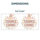 UV DTF WRAP LIBBEY CUP -  Thanksgiving design 6