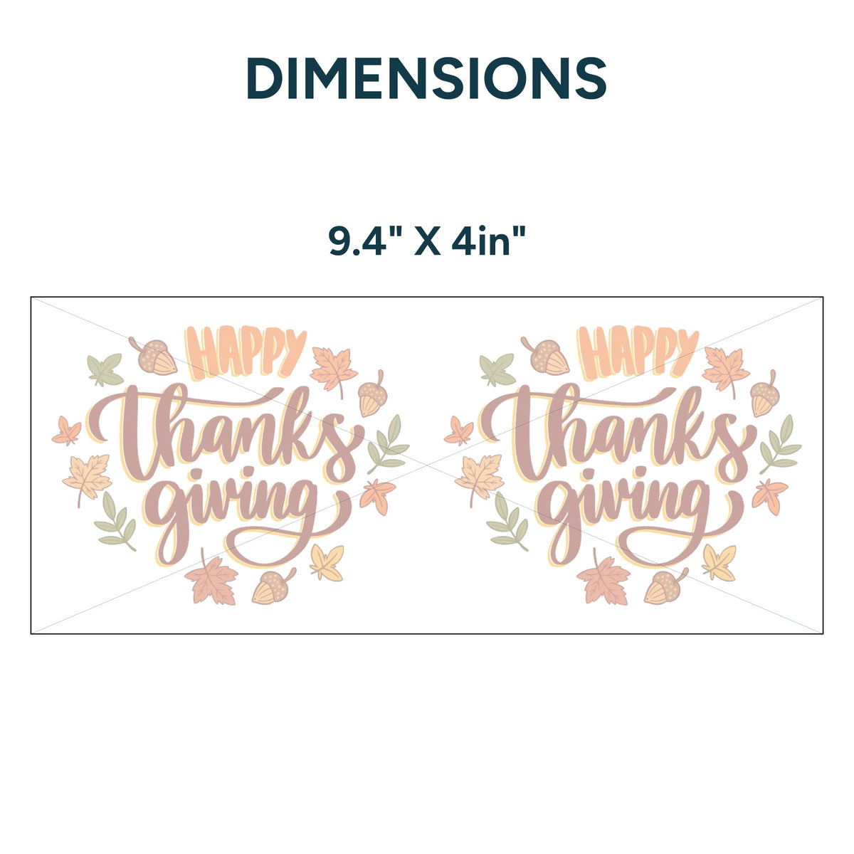 UV DTF WRAP LIBBEY CUP -  Thanksgiving design 7