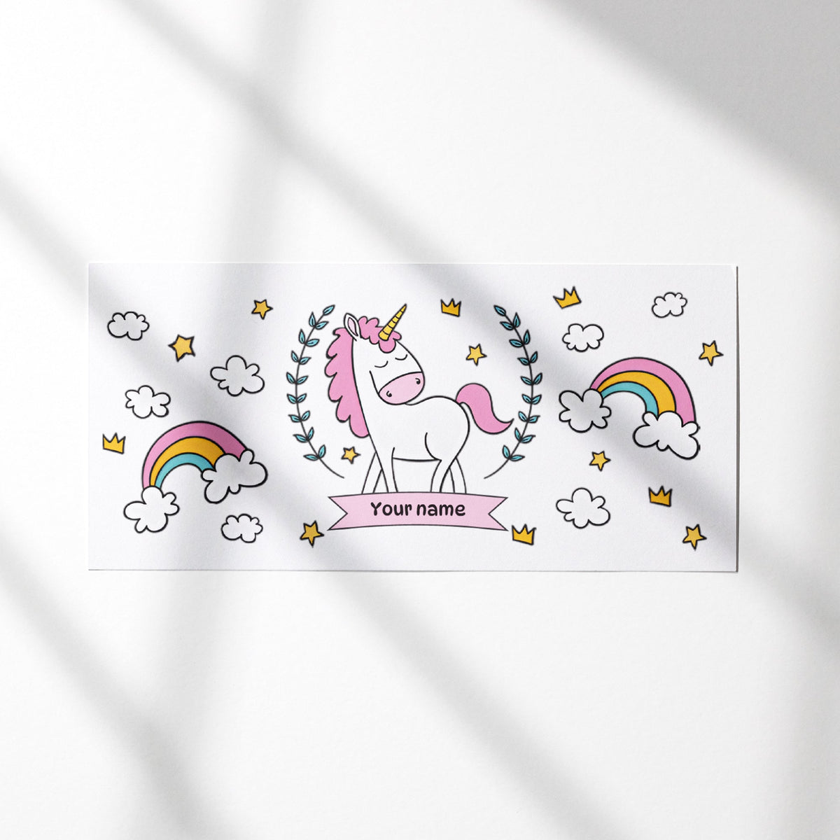 UV DTF WRAP LIBBEY CUP - Unicornios diseño 1