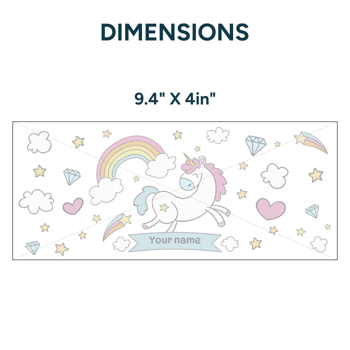 UV DTF WRAP LIBBEY CUP - Unicornios diseño 2