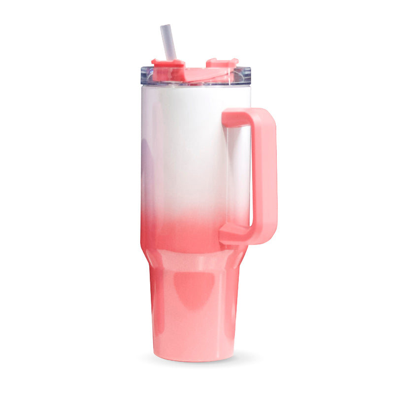 40 Oz. Insulated Tumbler with Handle and Straw Lid