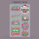 Printed DTF Sheets by Yards -Feliz Navidad 2025