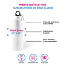 20 oz white sports bottle
