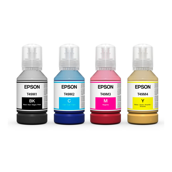 Epson Sublimation Inks 4 pack (Yellow, Magenta, Black, Cyan) For Epson F570 and Epson F170 Sublimation Printer (T49M1 T49M2 T49M3 T49M4)